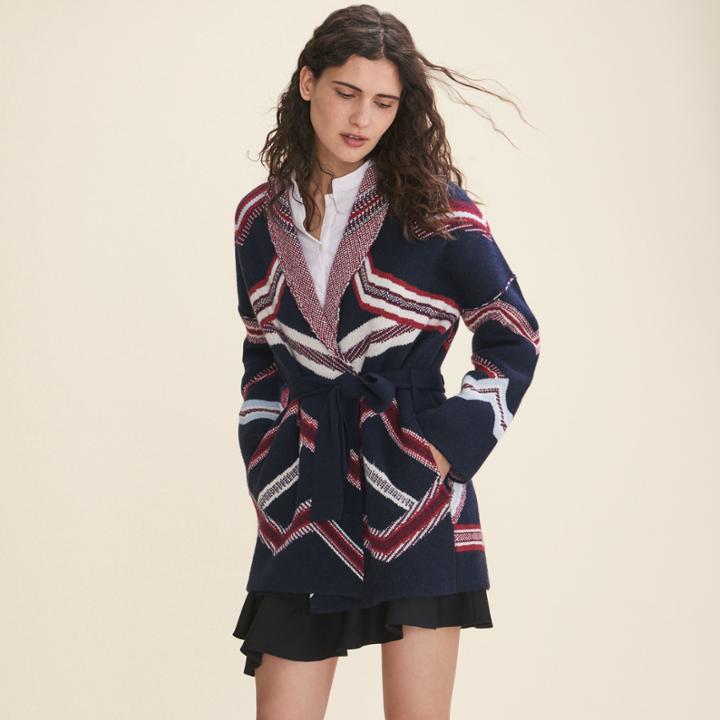 Maje Jacquard Cardigan