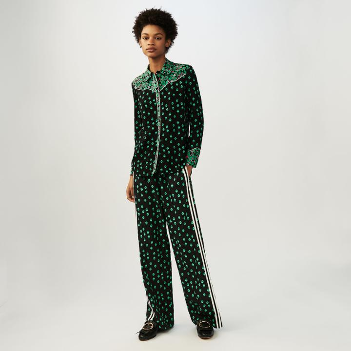 Maje Printed Draped Shirt