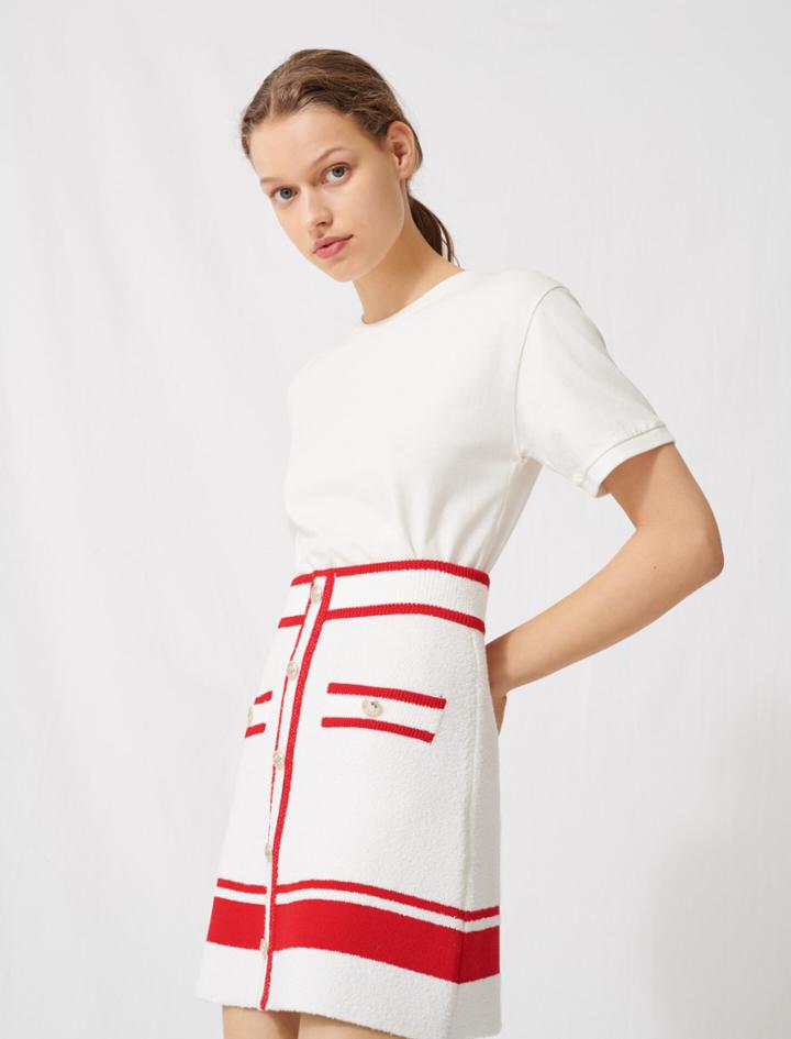 Maje A-line Skirt With Gold Buttons