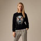 Maje Sweatshirt With Embroidered Butterfly
