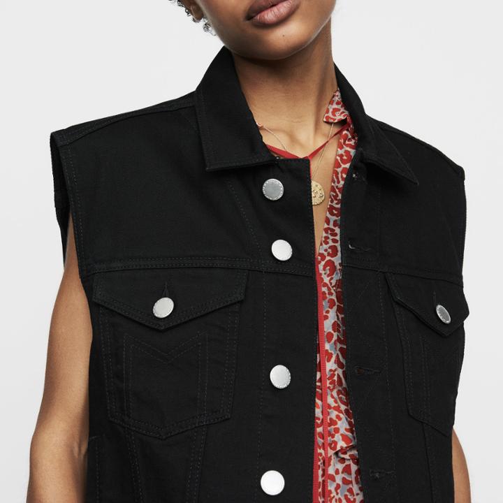 Maje Denim Vest