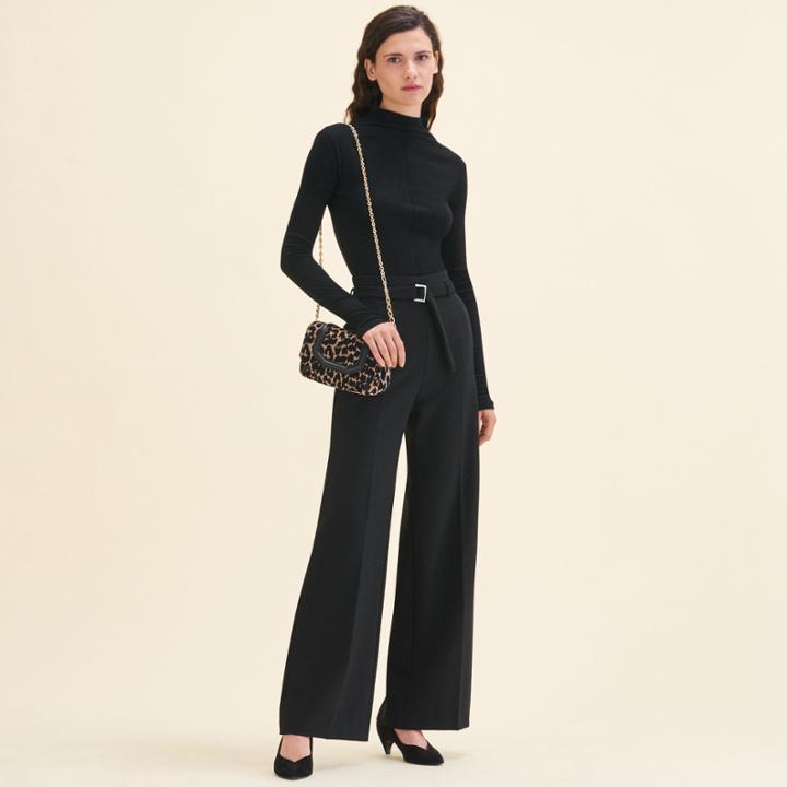 Maje Wide High-waisted Trousers