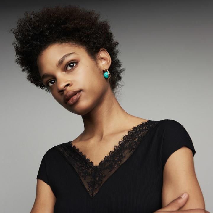Maje Pleated Top With Lace