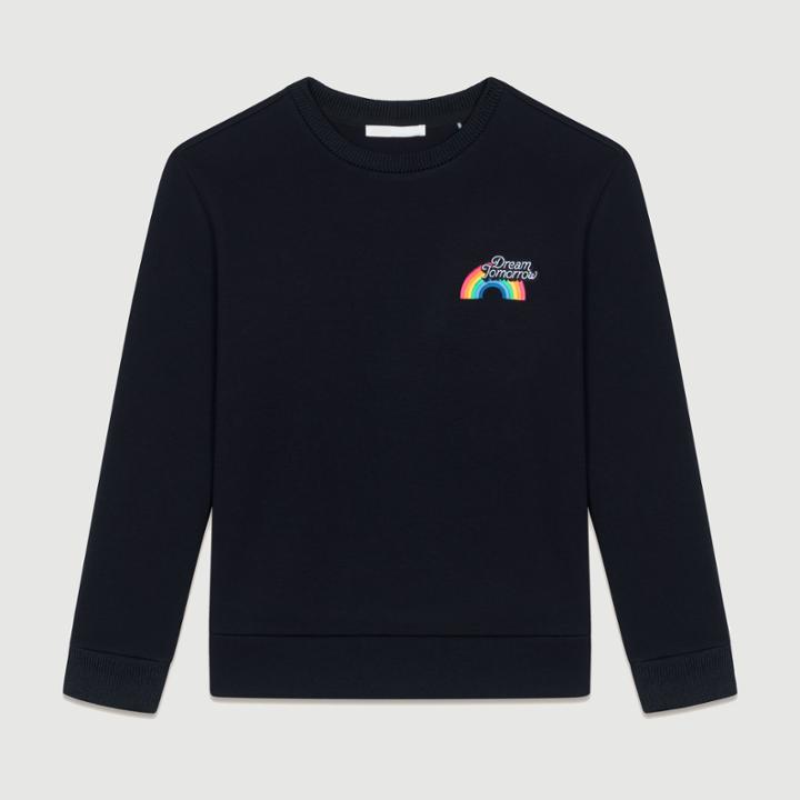 Maje Graphic Fleece Sweatshirt