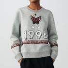 Maje Cotton Sweatshirt With Sequins