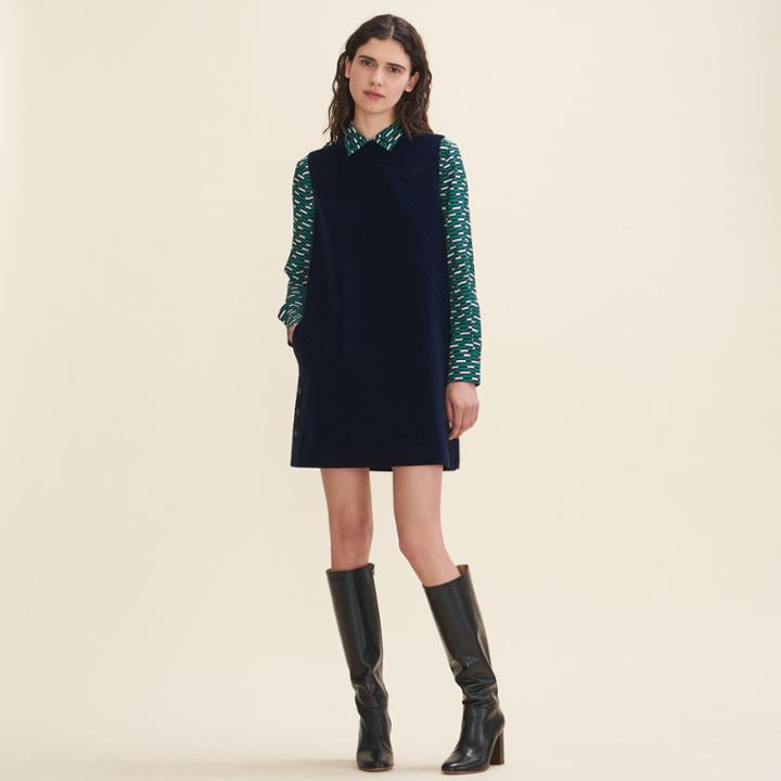 Maje Velvet A-line Dress