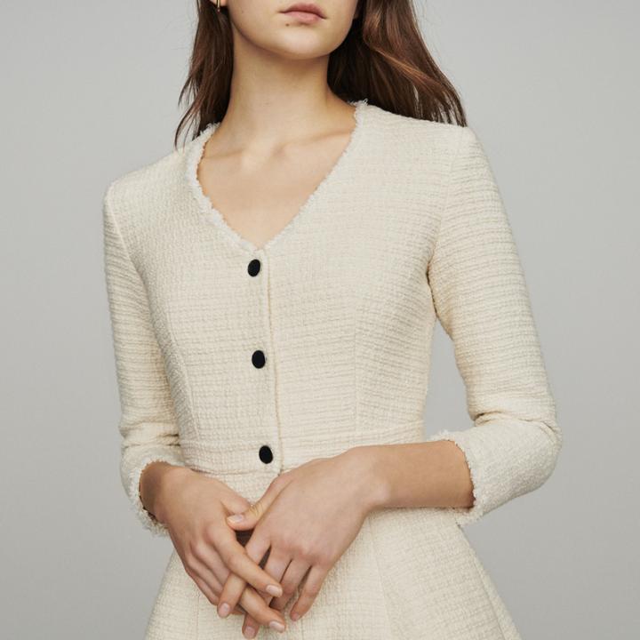 Maje Tweed-style Trapeze Dress