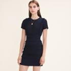 Maje Short Dress With Frill Detailing