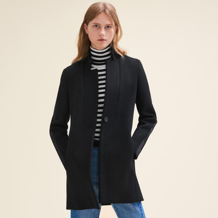 Maje Straight-cut Wool Coat
