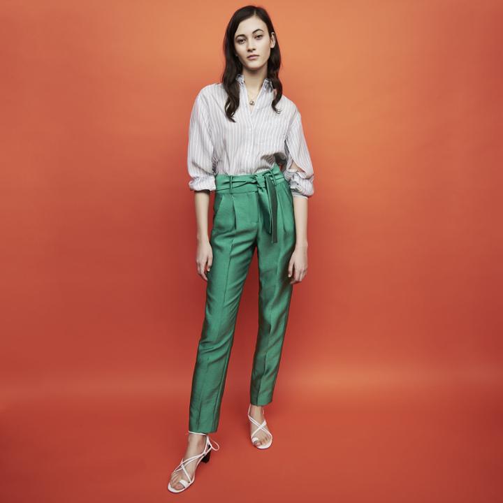 Maje Pleated Pants With Belt