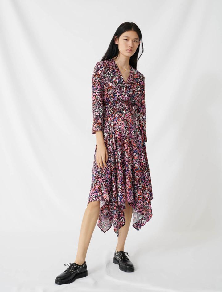 Maje Floral Wrap Dress