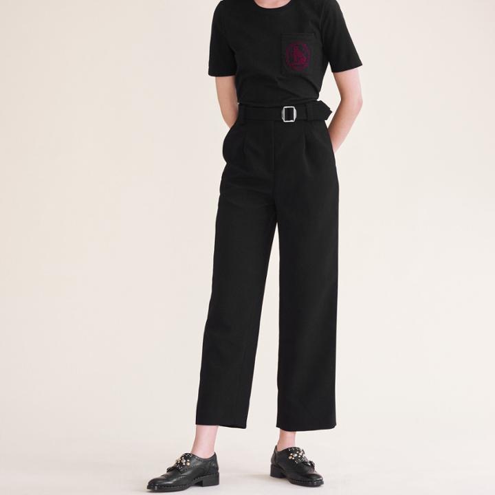 Maje Wide Leg Trousers With Belt