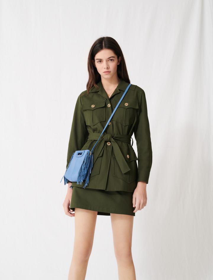 Maje Saharan-style Belted Coat