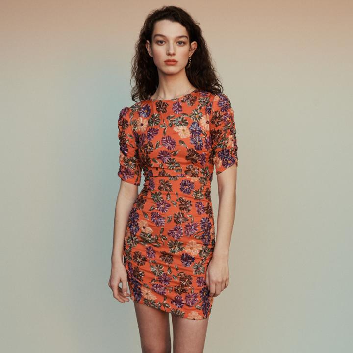Maje Sequin Embroidered Dress