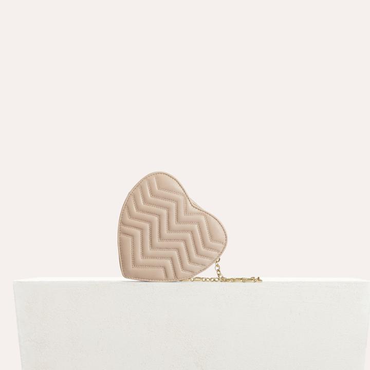 Maje Quilted Leather Heart-shaped Saddle Bag