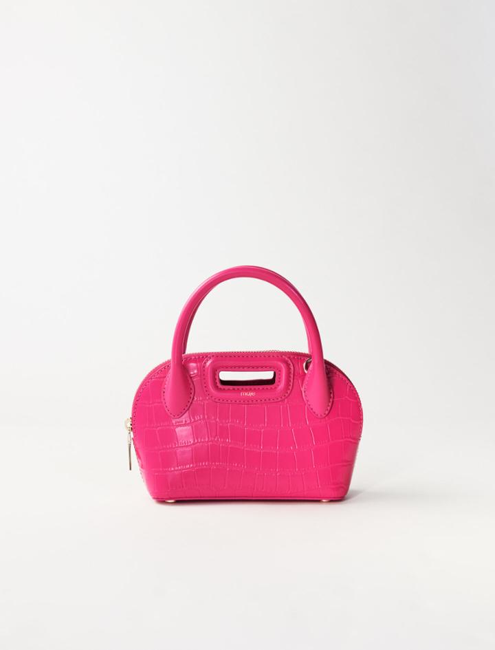 Maje Small Crocodile-effect Leather Bag