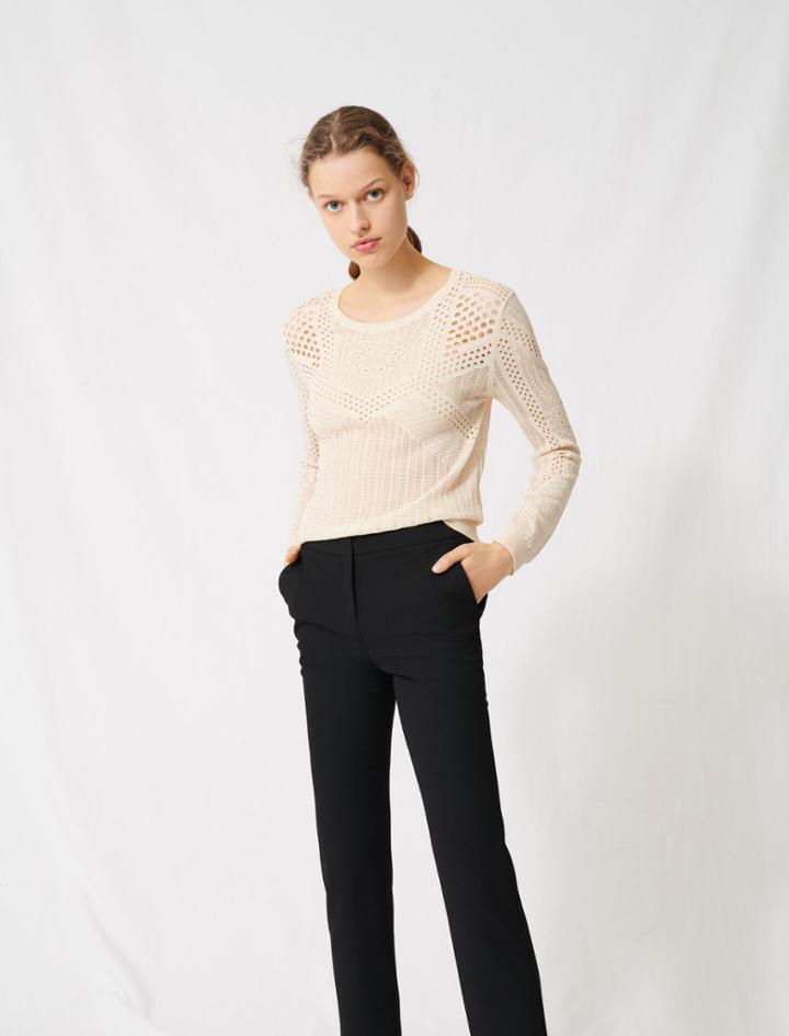 Maje Lightweight Decorative Knit Jumper