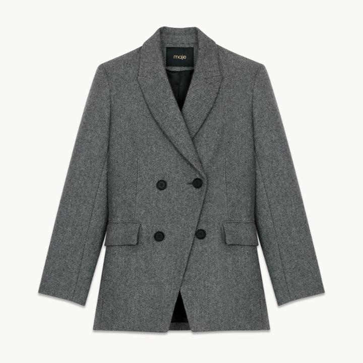 Maje Blazer In Wool Blend