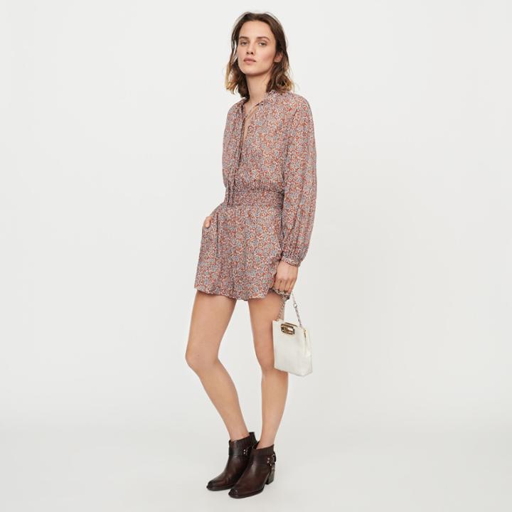 Maje Floral-print Playsuit