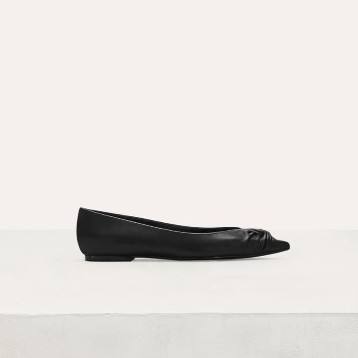 Maje Flat Leather Pumps