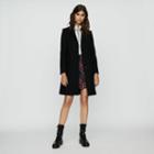 Maje Straight Coat In Virgin Wool