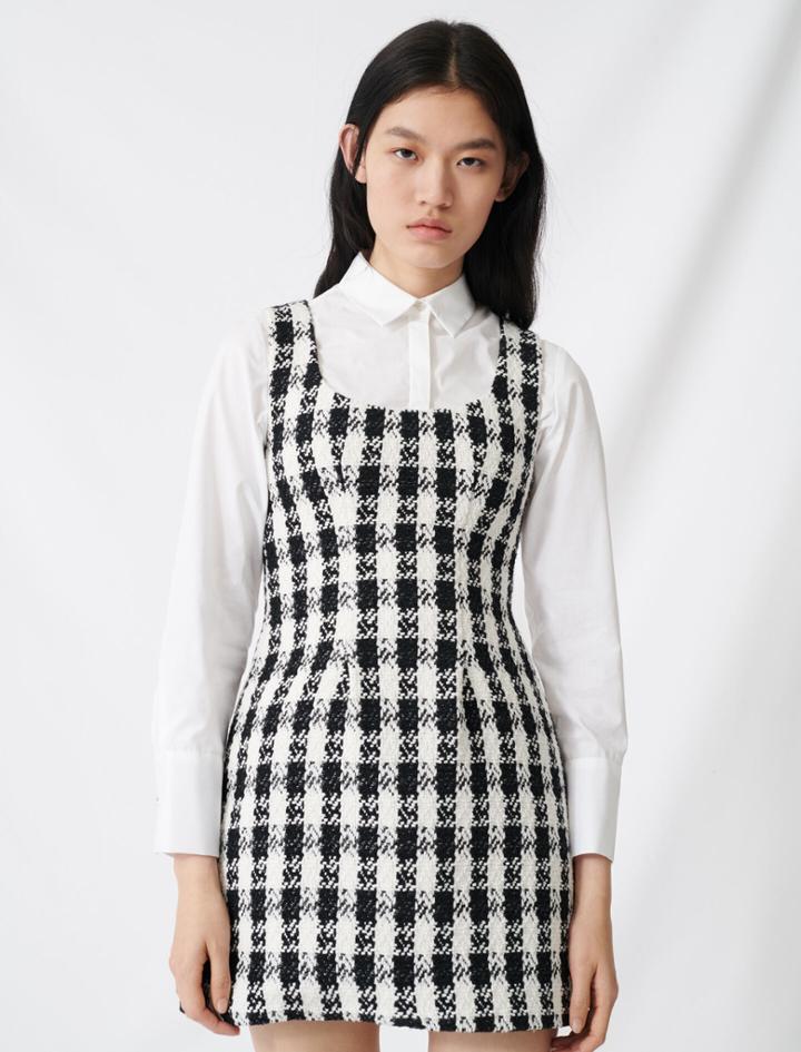 Maje Tweed-style Sleeveless Dress