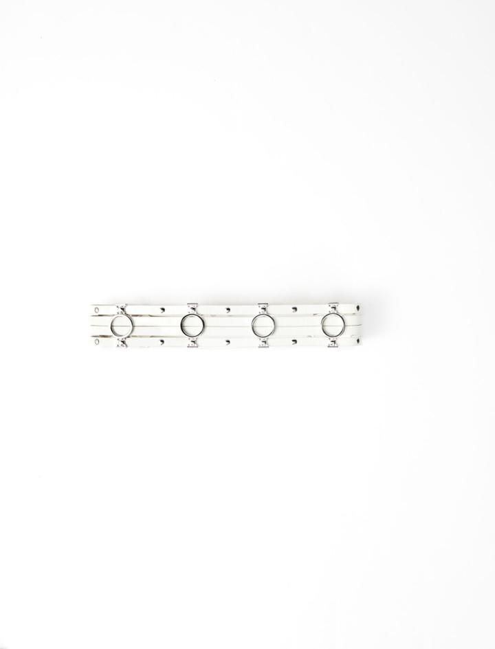 Maje Leather Belt With Metallic Details