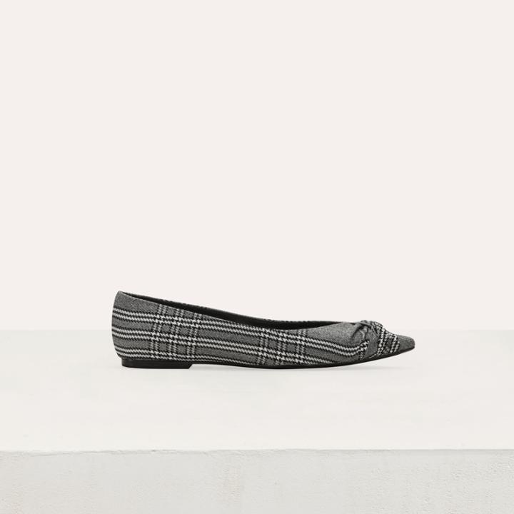 Maje Flat Pumps In Prince Of Wales Plaid