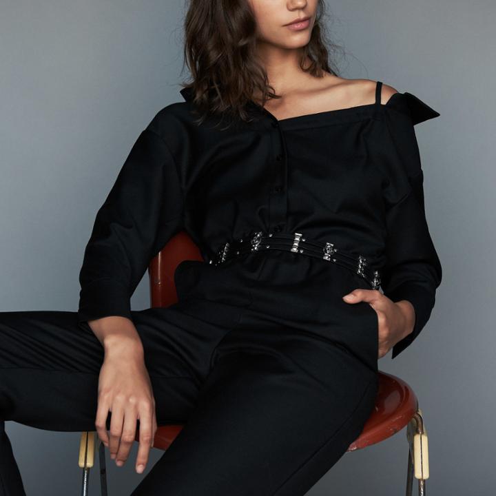 Maje Cold Shoulder Jumpsuit