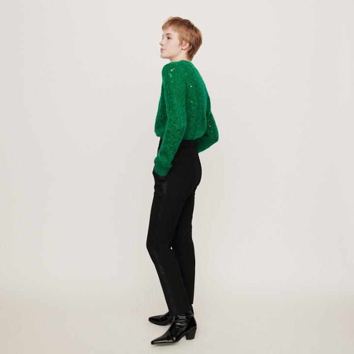 Maje Side Satin Stripe Tuxedo Pants