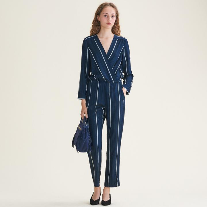 Maje Striped Jumpsuit