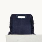 Maje Suede Leather Bag With Fringing