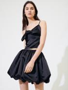Maje Satin Puff Mini Skirt