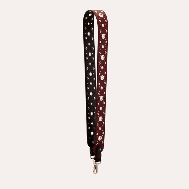 Maje Leather Studded Shoulder Strap Bag
