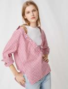 Maje Top With Scarf-style Short Sleeves