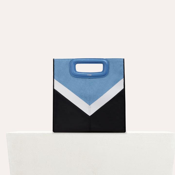 Maje Leather And Denim M Bag