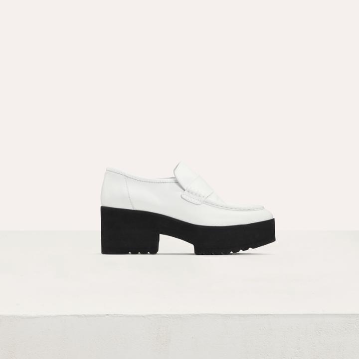 Maje Leather Platform Loafers