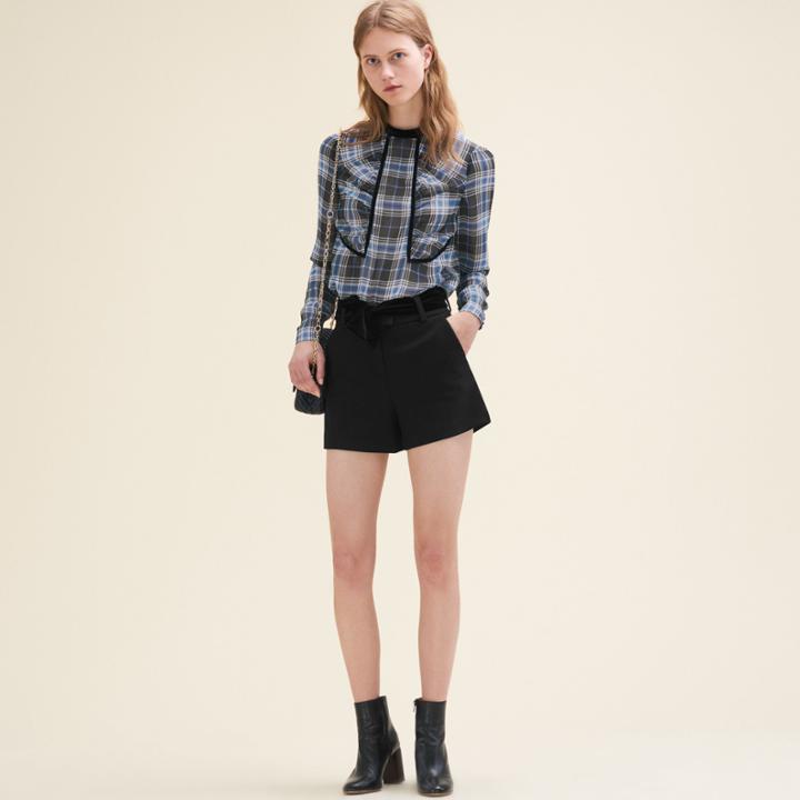 Maje Floaty Checked Blouse
