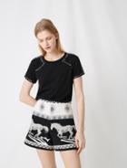 Maje Rock N' Roll T-shirt With Studs