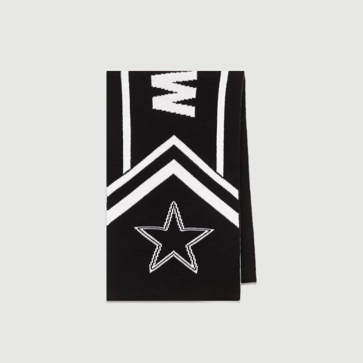 Maje Scarf With Contrasting Inscription