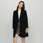 Maje Straight Coat In Cashmere Blend
