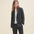 Maje Long Tartan Jacket