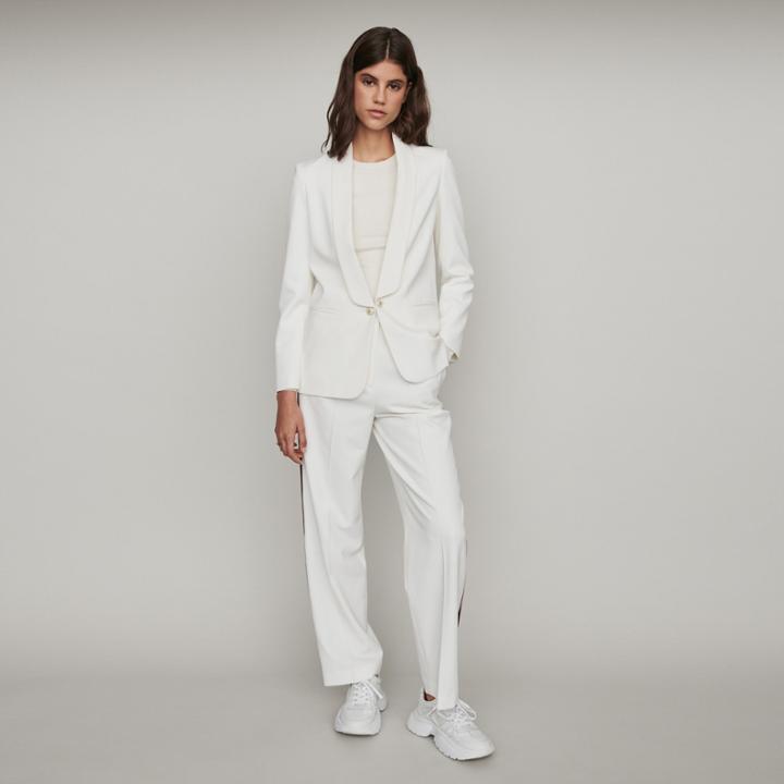 Maje Straight-cut Buttoned Shawl Lapel Jacket