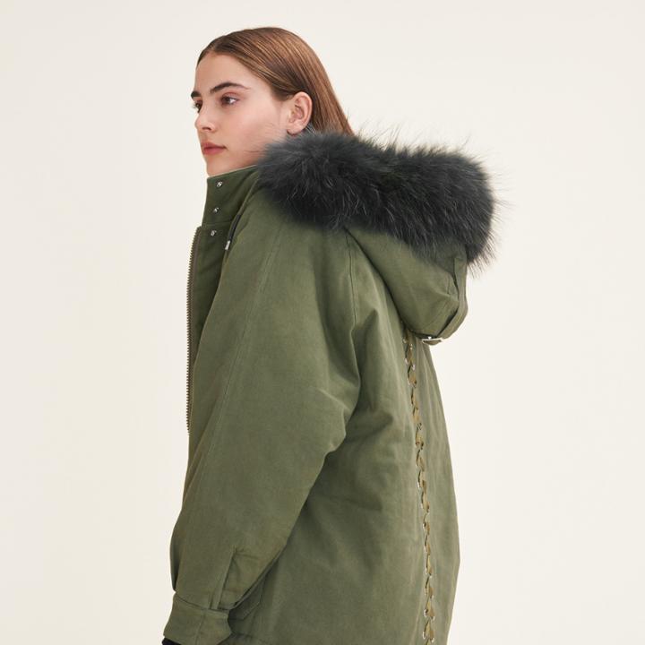 Maje Parka With Fur Hood