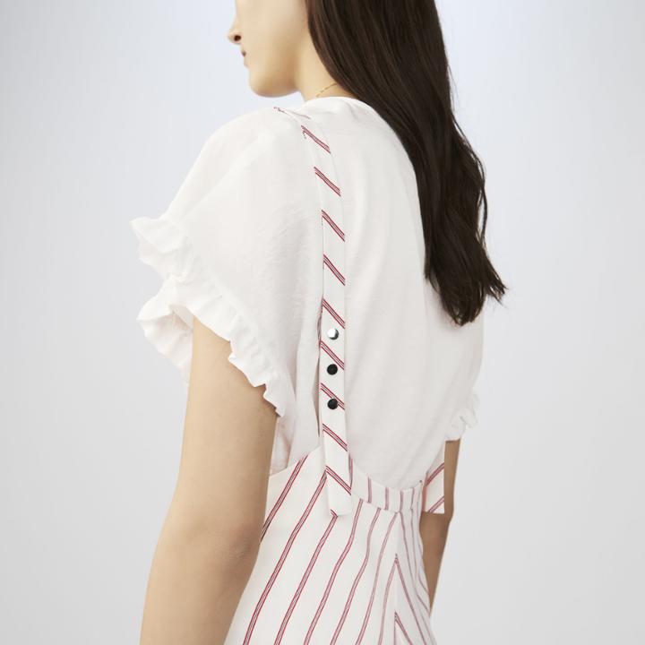 Maje Striped Dress With Straps