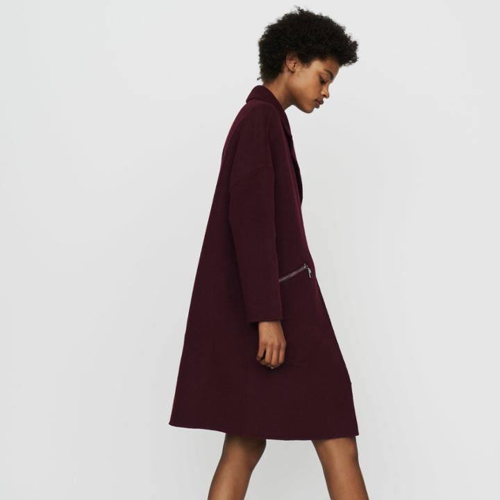 Maje Coat In Double-face Wool