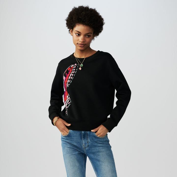 Maje Cotton Embroidered Sweatshirt