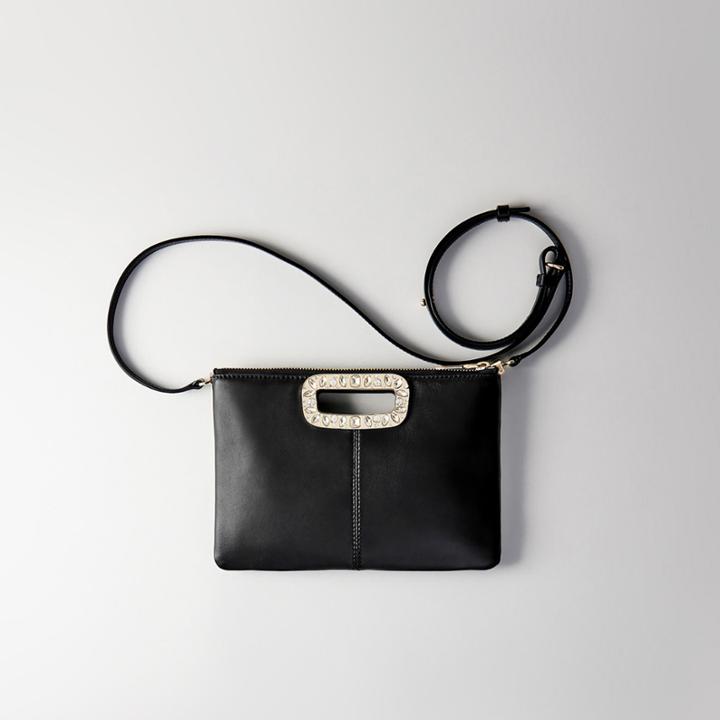 Maje Strass-handle Bi-material M Duo Bag