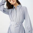 Maje Shirt Dress With Embroidered Stripes