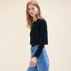 Maje Short Cardigan With Braid Trim